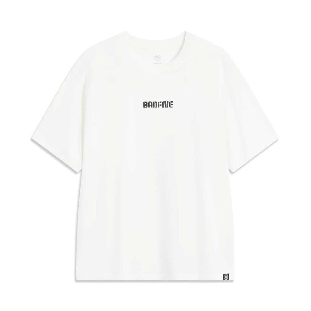Li-Ning Men's BADFIVE T-shirt 100%Cotton Loose Fit Comfortable LiNing Casual Short Sleeve Basketball Culture Tee Tops AHSV027 - 3