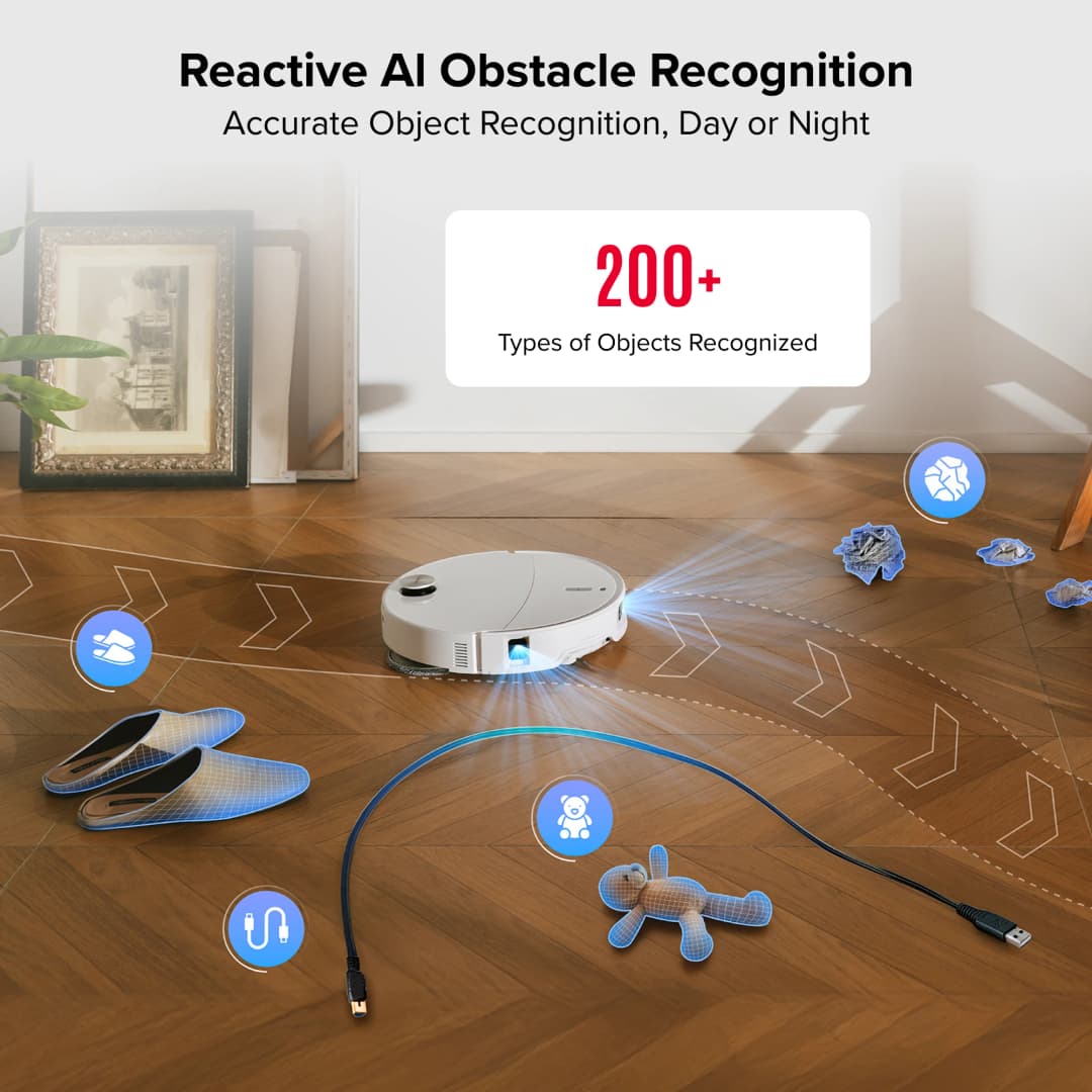 roborock Qrevo Curv 2 Pro Robot Vacuum and Mop 25000Pa Suction 3.14’’ Ultra Slim Dual Anti-Tangle System AI - 6