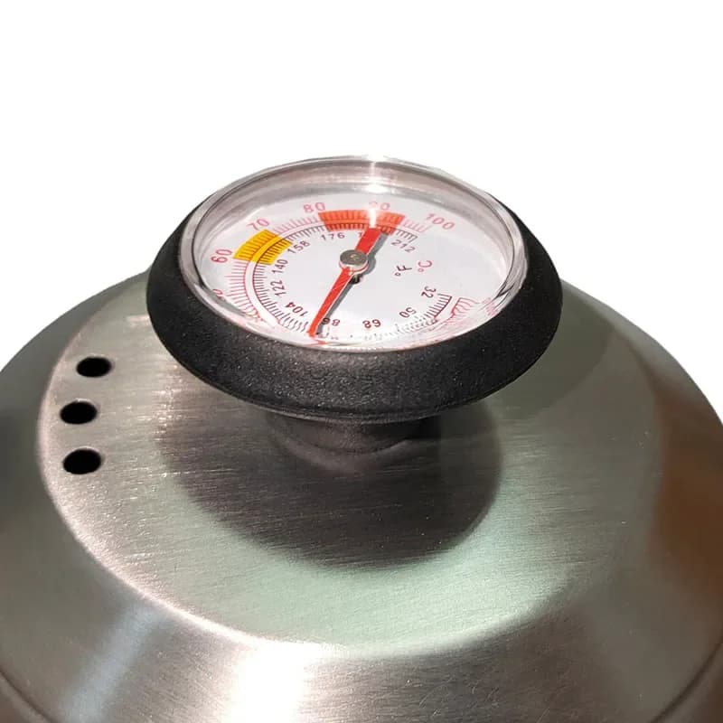 إبريق قهوة من الفولاذ المقاوم للصدأ سعة 1/1.2 لتر مع ميزان حرارة - مناسب للمنزل والمكتب - 5