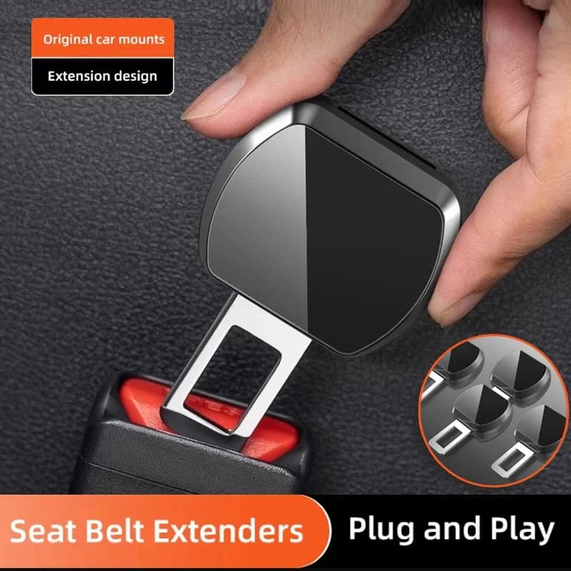 1/2PCS Car Seat Belt Clip Extension Alloy Car Safety Seatbelt Lock Buckle Seatbelt Extender Converter Baby Car Seat Accessories