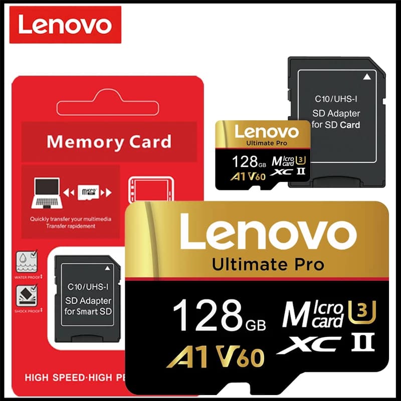 بطاقة ذاكرة Lenovo SD بسعة 128GB و256GB و512GB و1TB، بطاقة Micro SD V60 U3، بطاقات فلاش TF، بطاقة ذاكرة Microsd لكاميرا Insta360 وطائرة DJI بدون طيار - 3