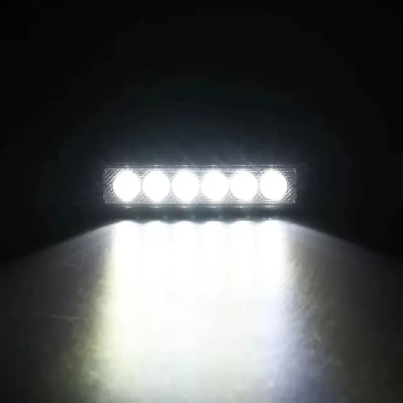 6 LED كشاف سيارة فائق السطوع مصباح ضباب قيادة 12 فولت شريط إضاءة عمل تلقائي إضاءة ليلية للدراجات النارية الطرق الوعرة 4x4 سيارات الدفع الرباعي ATV - 4
