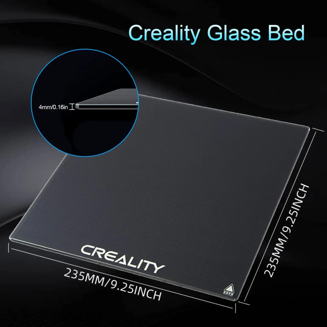 Creality Ender 3 Glass Bed Upgraded 3D Printer Tempered Glass Plate Build Surface 235x235x4mm for Ender 3/Ender 3 Pro/Ender 3 V2 - 4