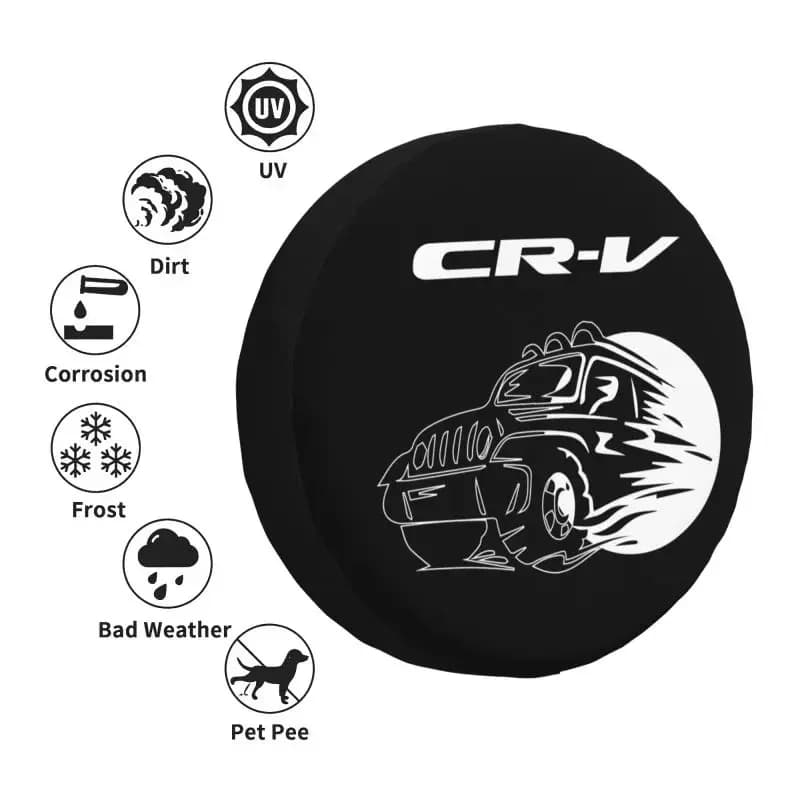 غطاء إطار احتياطي مخصص لسيارات جيب جراند شيروكي RV SUV، أغطية حماية للعجلات، مقاسات 14" و15" و16" و17" - 4