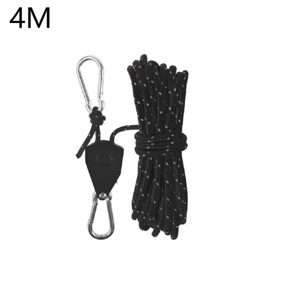 Tent Rope Hanger Pulley Hook, Adjustable Lanyard Hanging, Secure And Non Slip, For Camping, Outdoor Activities, And Canopies - 3