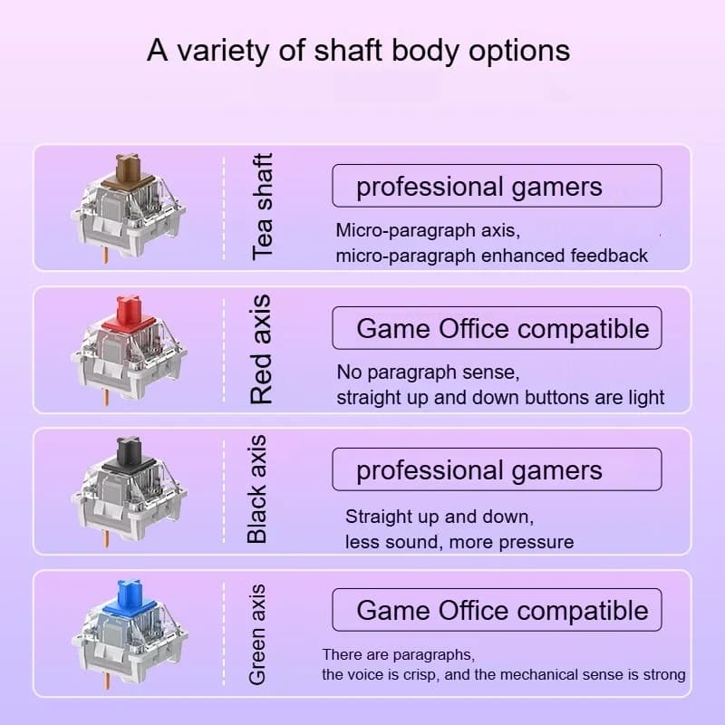 AULA F108 PRO/F108 Mechanical Keyboard Custom 100% Layout RGB Backlight Wireless Bluetooth Hifi Switch Gaming Keyboard - 6