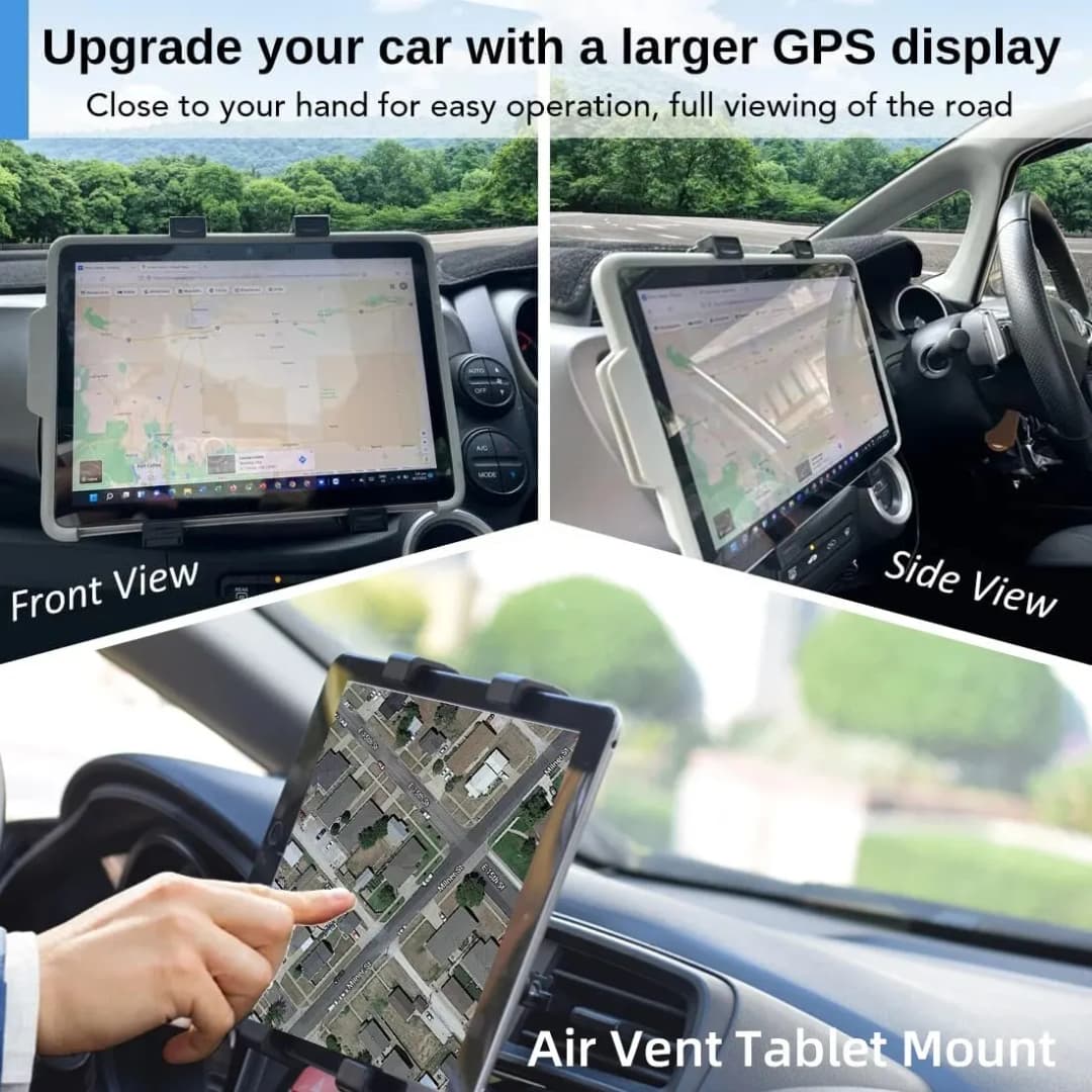 Car Air Vent Tablet Holder Car Mount Universal Tablet Stand Car Mount Compatible with 7" - 12" Tablets iPad Pro Mini Air 2 - 6