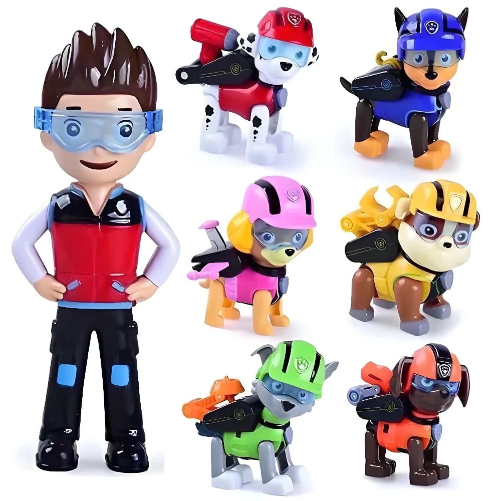 Paw Patrol Pull Back Cars Cartoon Vehicle Chase Skye Marshall Rubble Playset Action Figure Collection Model Toys Birthday Gift - 6