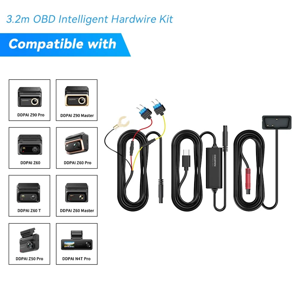 DDPAI Dash Cam Smart OBD Hardware Kit Compatible with Models Z50 Z40 Z50Pro Z60 Series Z90 Series 24H Parking Mode