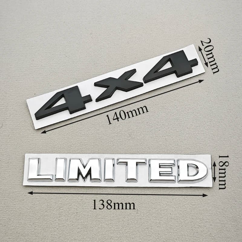 ملصقات معدنية ثلاثية الأبعاد لشعار 4X4 محدود، مناسبة لسيارات جيب جراند شيروكي، أفرلاند، البوصلة، ورانجلر - 4