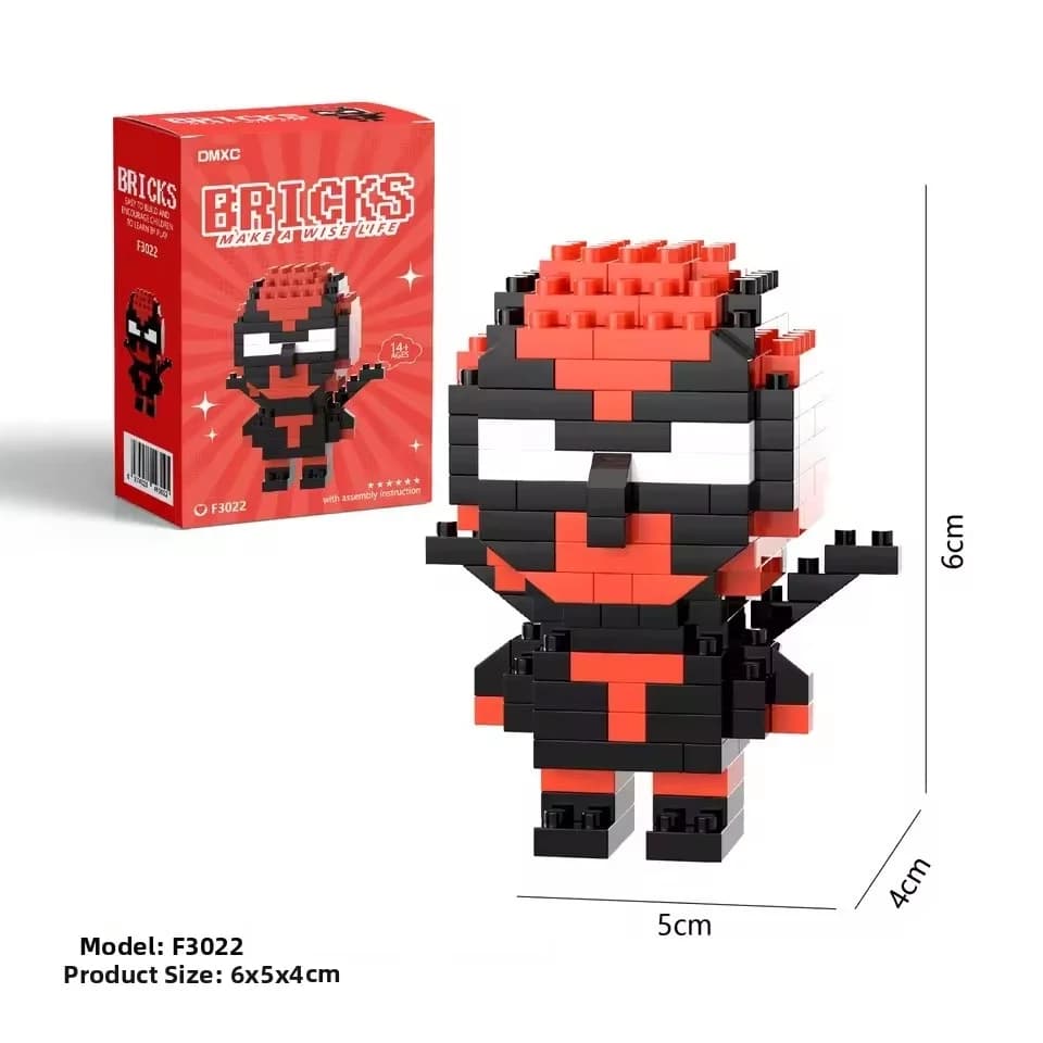 Superhero character building blocks set-Batman Spider-Man Hulk Venom Deadpool suitable for children Creative toy gift. - 5
