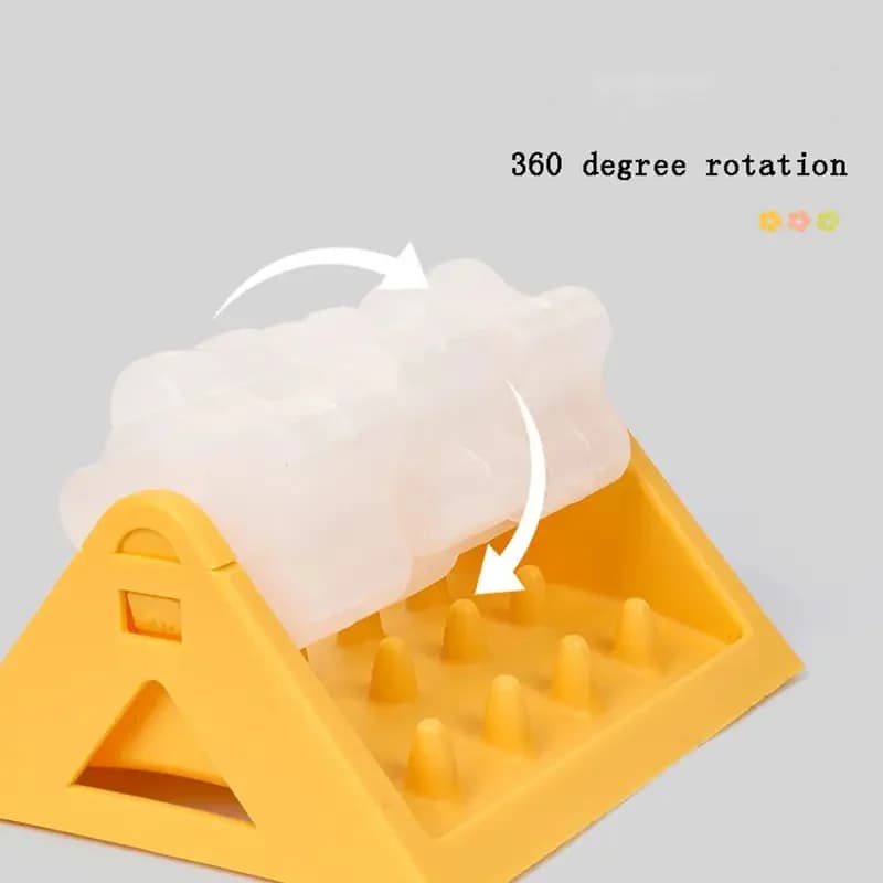 وعاء طعام تفاعلي بطيء للكلاب - لعبة ألغاز لتخفيف القلق والملل، لعبة طعام للكلاب، وعاء ألغاز للقطط مع تحكم في التغذية - 3