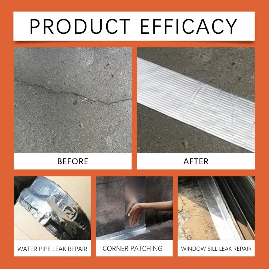 شريط عزل مائي من البوتيل، ذاتي اللصق، عالي الالتصاق، مقاوم للرطوبة، بغشاء من رقائق الألمنيوم - 5