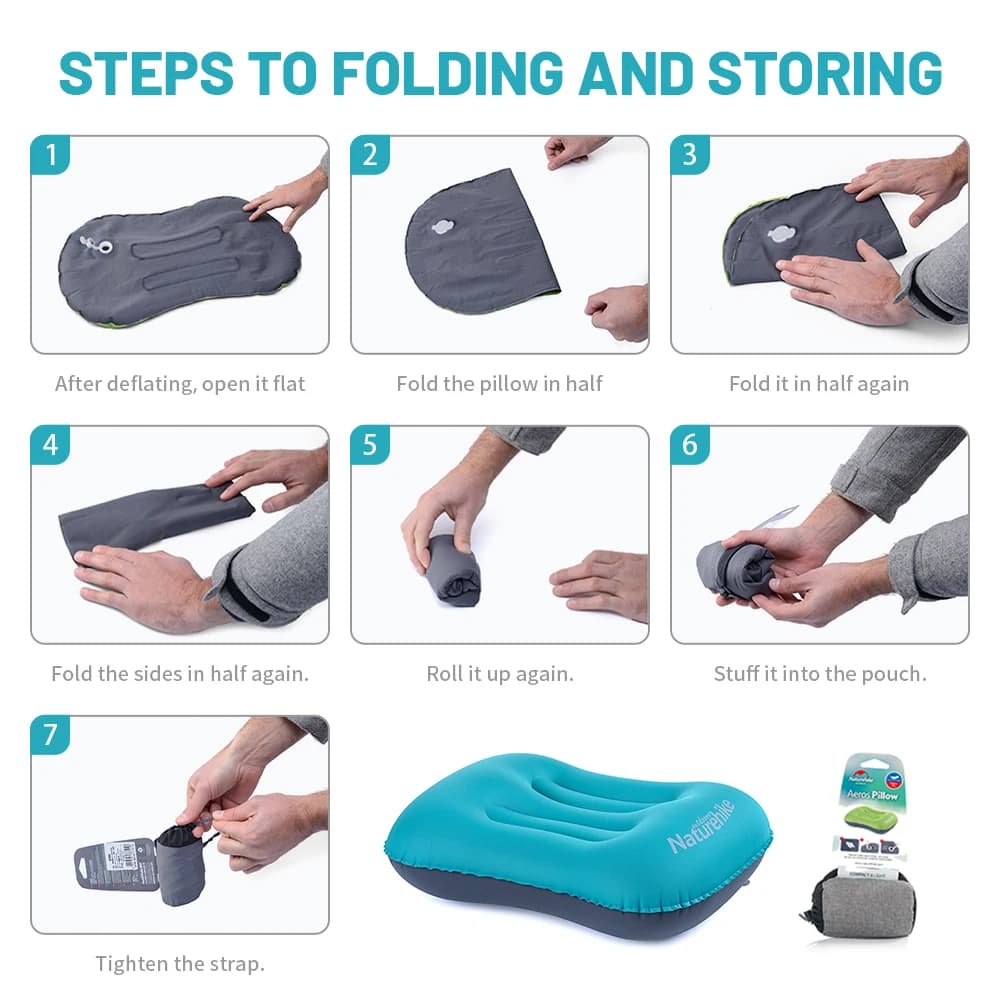 Naturehike Pillow Inflatable Pillow Self Inflating Pillow Air Pillow Ultralight Hiking Pillow Outdoor Travel Camping Pillow - 6
