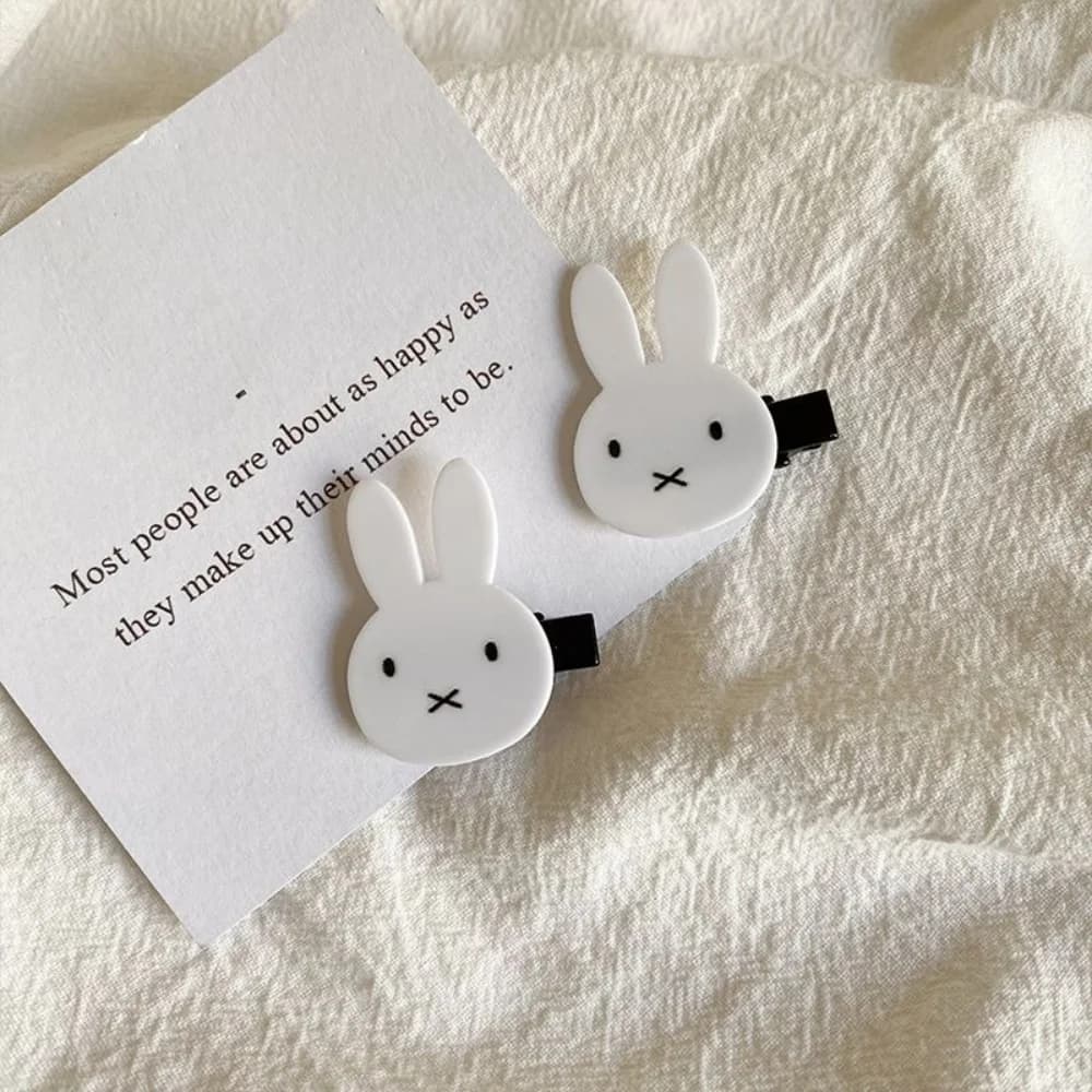 Cute Miffy Kawaii Ins Hair Decoration Clip Princess Bangs Clips Sweet Cool Rabbit Y2K Personality Headwear Student Girl Gifts - 4