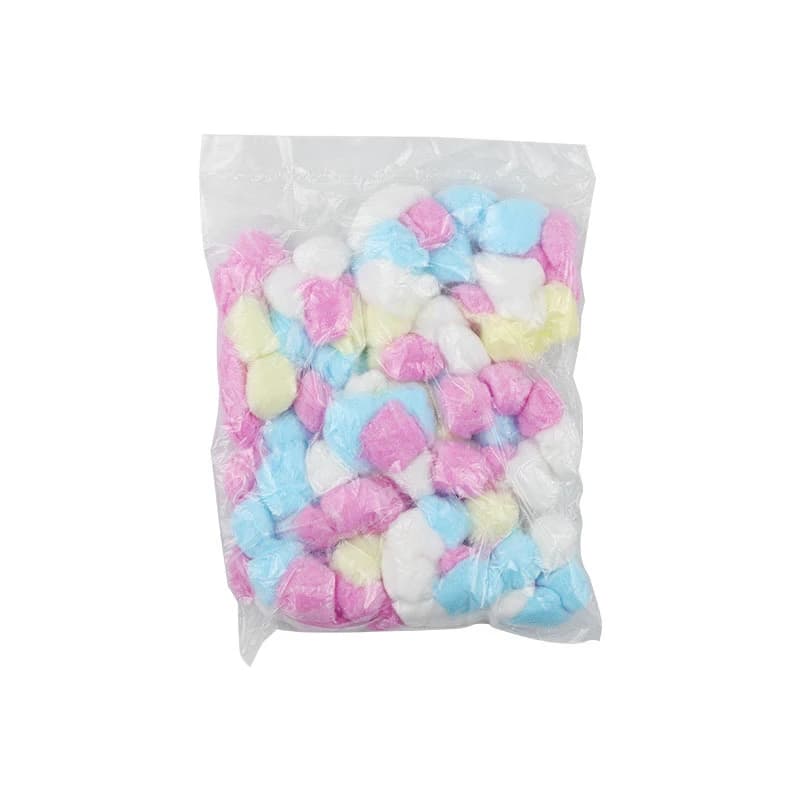 100pcs/pack Colorful Cotton Balls for Small Animal Cages - Hamster Rat Mouse Warm House Bedding Essential Pet Supplies Pack - 6