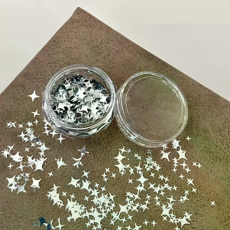 1Box Nail Glitter Star Shape Sequins Sparkly Flakes Paillette Nail Art Charms Decorations DIY Slices Accessories