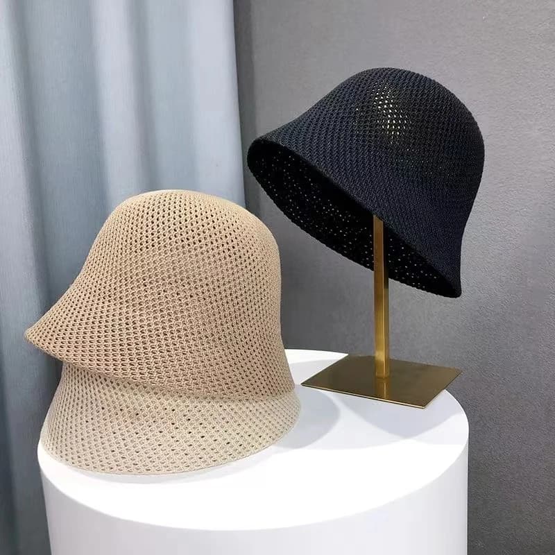 Women Bucket Hat Summer Hollow Out Thin Breathable Sun Hat Female Beach Panama Cap Fold Outdoor Japanese Lesure Fishierman Cap - 3