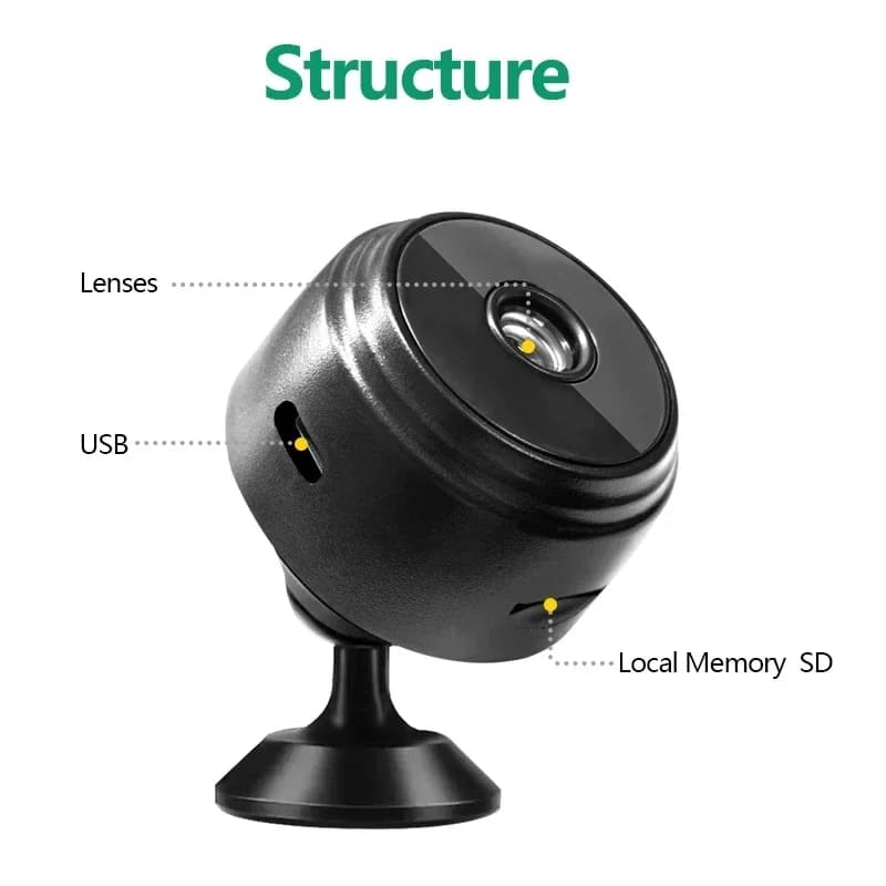 A9 HD WiFi Smart Surveillance Camera Wireless Home Security Monitor Sensor Camcorder with Safety Video Streaming - 6