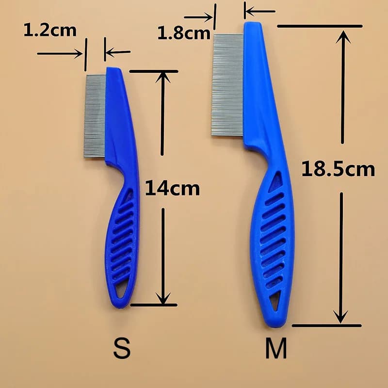 1pc Pet Hair Shedding Comb Stainless Steel Flea Comb for Cat Dog Pet Comfort Flea Hair Grooming Comb Dog Brush Grooming Tools - 6