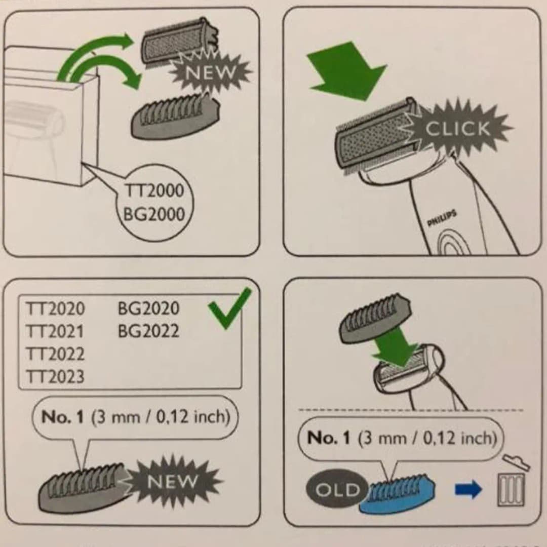 رأس بديل LISI BG2000 مناسب لماكينة تشذيب اللحية Philips Norelco Bodygroom Series 7000 BG7030 BG7040 BG5025 BG2030 BG2040 - 6