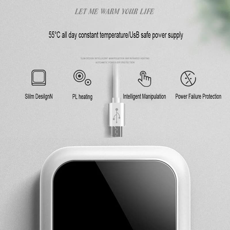 USB Potable Coffee Mug Cup Warmer for Office Desk Use Home Office Smart Electric Beverage Warmer with 3 Temperature Settings - 4