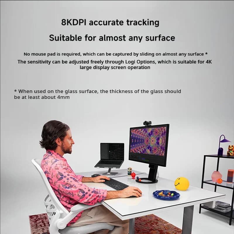 فأرة Logitech MX Master 4 مع ردود فعل لمسية، حلقة MagSpeed، 8000DPI، بلوتوث لاسلكي، بطارية تدوم 70 يومًا - 4