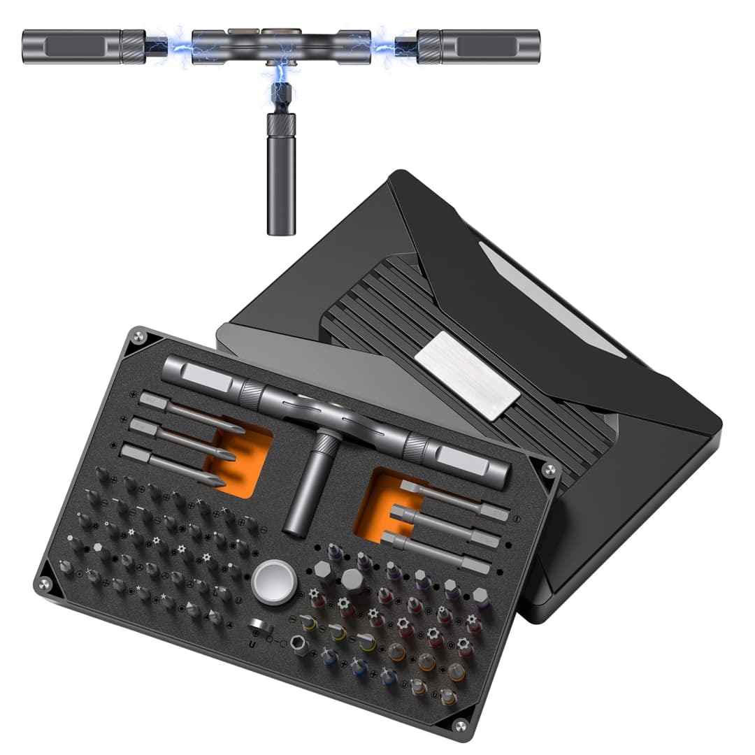 74 in1 مفك براغي بسقاطة مجموعة انفصال اسئلة T مقبض المحمولة مجموعة أدوات إصلاح للأثاث الكمبيوتر دراجة النظارات DIY بها بنفسك - 2