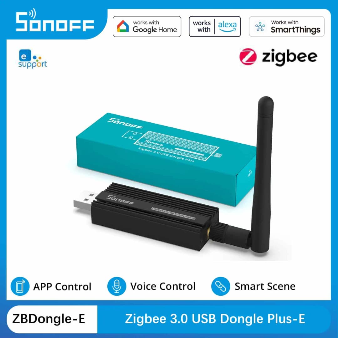 Sonoff Zigbee 3.0 Usb Dongle Plus ZBdongle-E بوابة Zigbee لاسلكية واجهة USB التقاط EFR32MG21 تحكم صوتي Google Home
