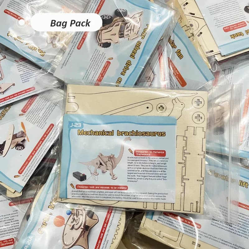 لتقوم بها بنفسك ألعاب علمية للأطفال مجموعات الجذعية التعليمية سيارة ديناصور نموذج التكنولوجيا أداة تجريبية الخشب لغز ألعاب اللوازم المدرسية - 6