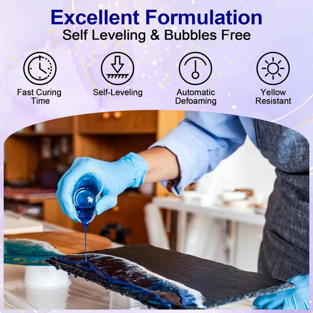 Clear Epoxy Resin AB Glue Hardener Adhesive Kit Super Glue Crystal High Adhesive for DIY Jewelry Crafts Casting Quick Curing - 2