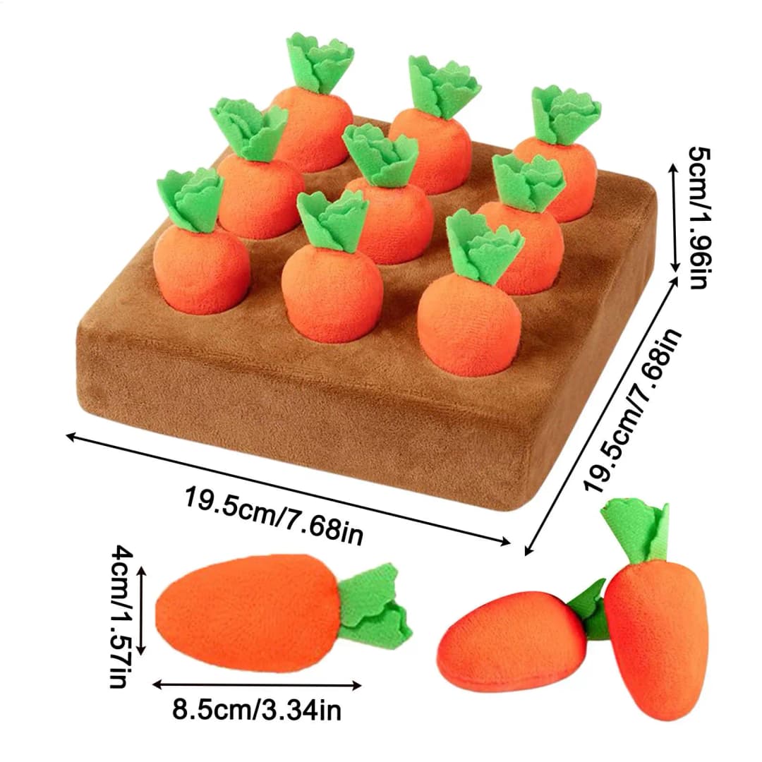 Snuffle Mat for Dogs Interactive Enrichment Funny Toys Pet Carrot Puzzle Toy Dog Activity Mat for Boredom Relief Foraging - 6