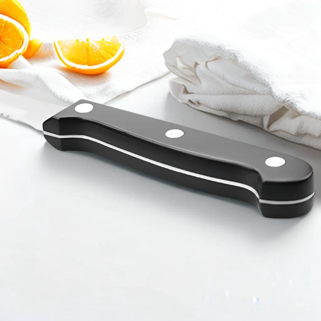 4/6/8/12 Pcs Steak Knives Forks Set Sharp Blade Black PP Handle Outdoor BBQ Picnic Meat Cutter Multi-function Fish Cutting Knife - 6