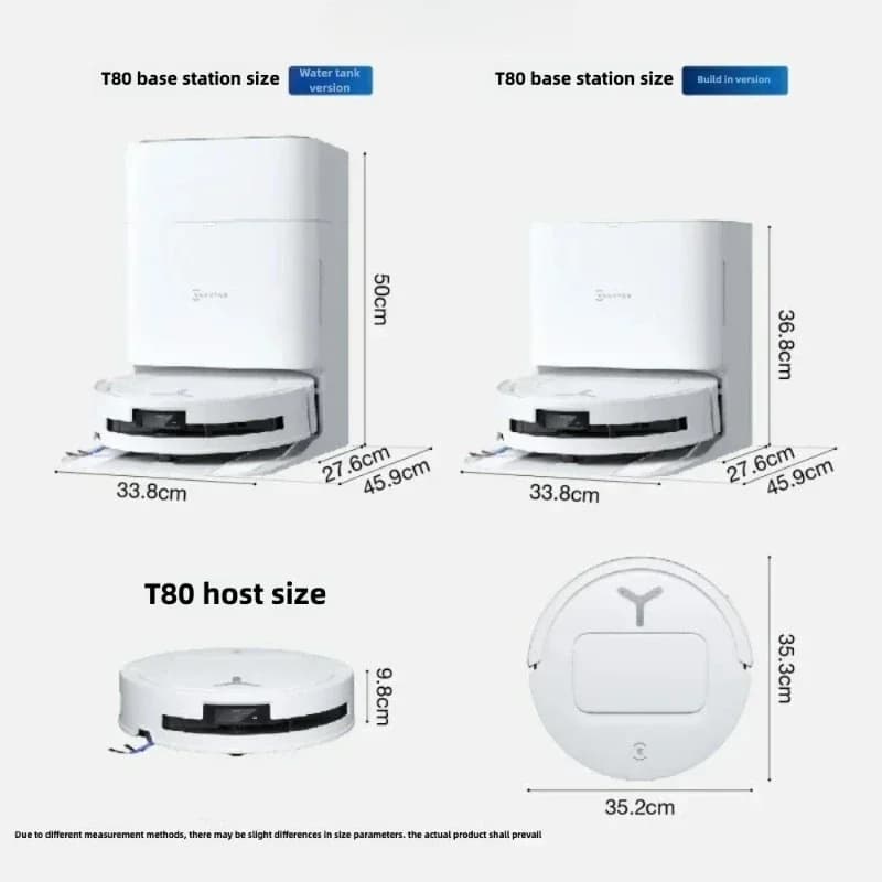 روبوت تنظيف الأرضيات Ecovacs Deebot T80 مع كنس ومسح متكامل، تنظيف أوتوماتيكي بالكامل - 4