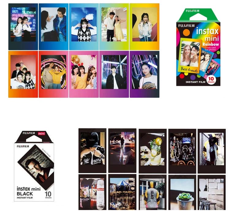 Fujifilm Instax Mini Film 10-50 Sheets Exposures Papers Color Design for Fuji Instax mini 12 Film Camera mini 11/40/9/8/7/70/90 - 5