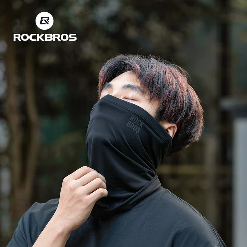 ROCKBROS قناع وجه دافئ للدراجات في الشتاء من الصوف للتنزه والتخييم والتزلج، وشاح رقبة، واقي من الرياح، قناع دراجة هوائية - 4