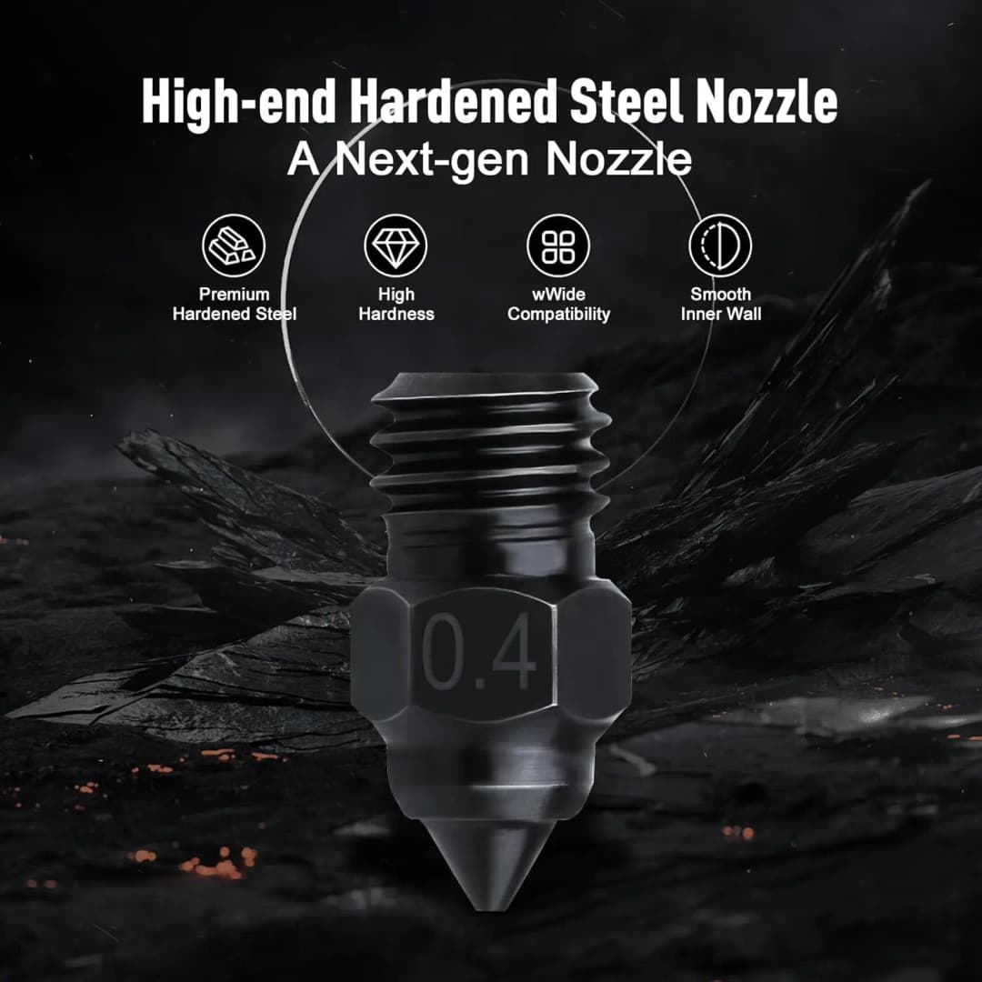 Official Creality Highend Hardened Steel MK8 Nozzles CR6 SE Nozzles,for Ender3 S1 Sprite Extruder Pro/Ender3 V2/Pro/Neo Series - 2