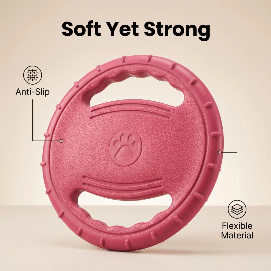 قرص طائر EVA لتدريب الكلاب، لعبة تفاعلية خارجية للجراء، إمدادات لعب، طبق طائر للمضغ، لعبة مائية عائمة - 5