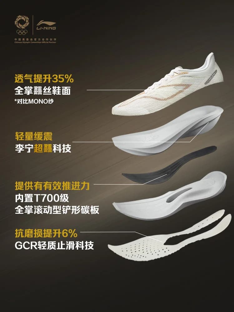 LI NING JINBIAO Series FEIDIAN5 CHALLENGER New men's running shoes, professional racing sports shoes - 6