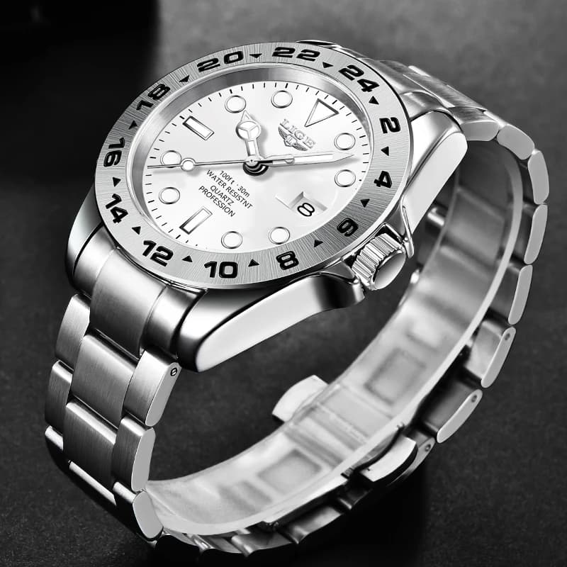 LIGE 2025 Man Wrist Watches for Men Stainless Steel Luxury Mens Watch Business Waterproof Date Clock Men's watches reloj hommes - 3