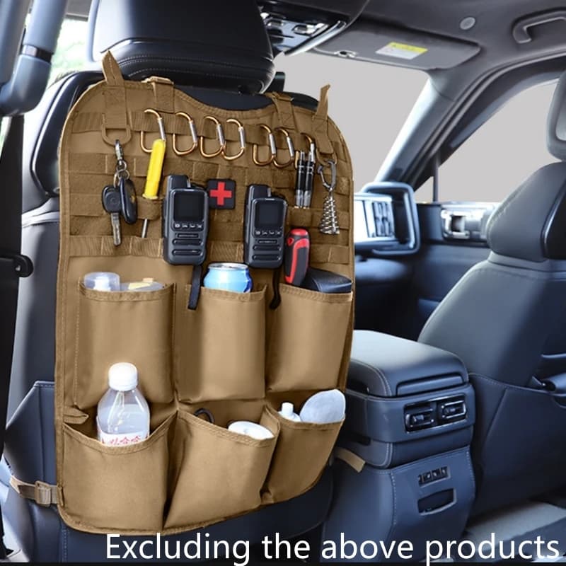 High Quality Multifunction 55*37CM 600D 6PCS In 1 Car Back Seat Tactical Hanging Storage Organizer