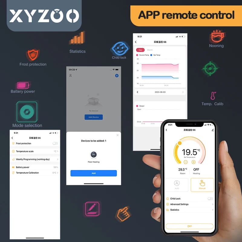 واي فاي تيا ترموستات لاسلكي لغلاية الغاز RF433 تدفئة أرضية جهاز التحكم في درجة حرارة المنزل الذكي والمستقبل أليكسا جوجل أليس - 3