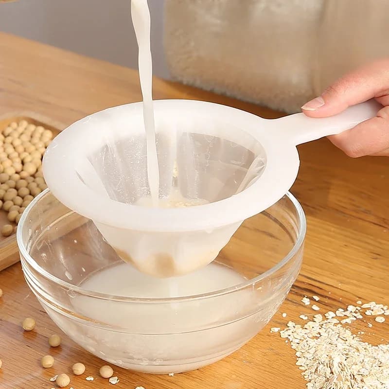 100/200/400 Mesh Washable Nylon Ultra Fine Filter Mesh Strainer Spoon Sieve Soy Milk Juice Coffee Tea Filter Kitchen Colander - 2