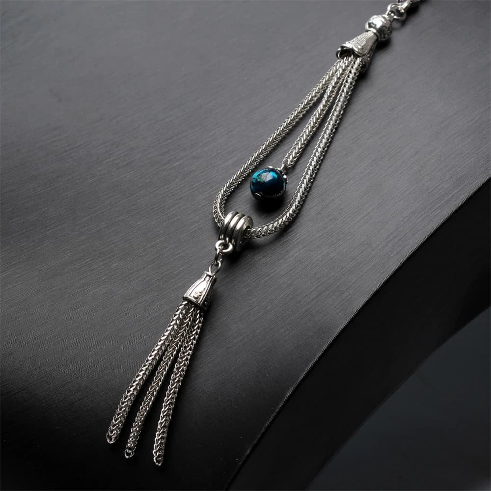 الحجر الطبيعي تسبيح مسلم سبحة صلاة الأزرق عين النمر مسبحة مصباح هدية الإسلام مجوهرات المملكة العربية السعودية موضة تسبيح masbah - 6