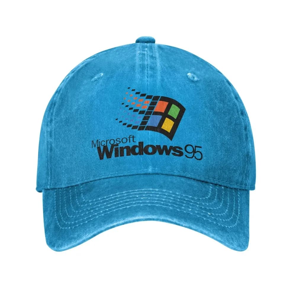 2025 Summer Windows 95 Galaxy Baseball Cap Vintage Distressed Washed Sun Cap Men Women Outdoor All Seasons Travel Gift Caps Hat - 2