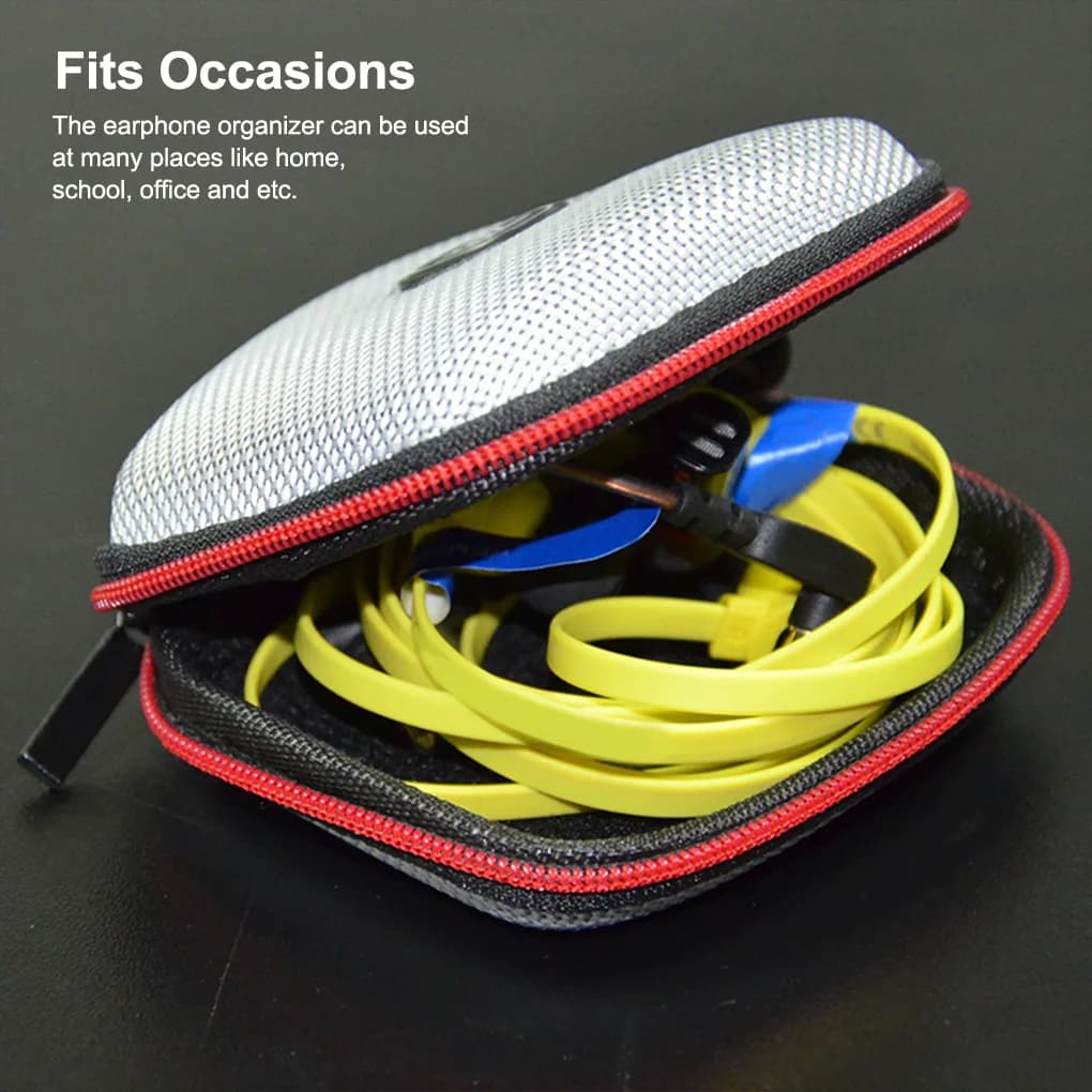 KZ Case Earphone Box Bluetooth Headset case Square Portable Compression Headset Storage case EVA Zipper Bag with Logo - 3