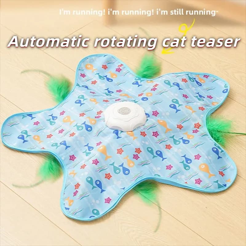 Electric cat turntable pet toy self-stimulating and relieving boredom automatic intelligent cat funny stick sports consumption - 2