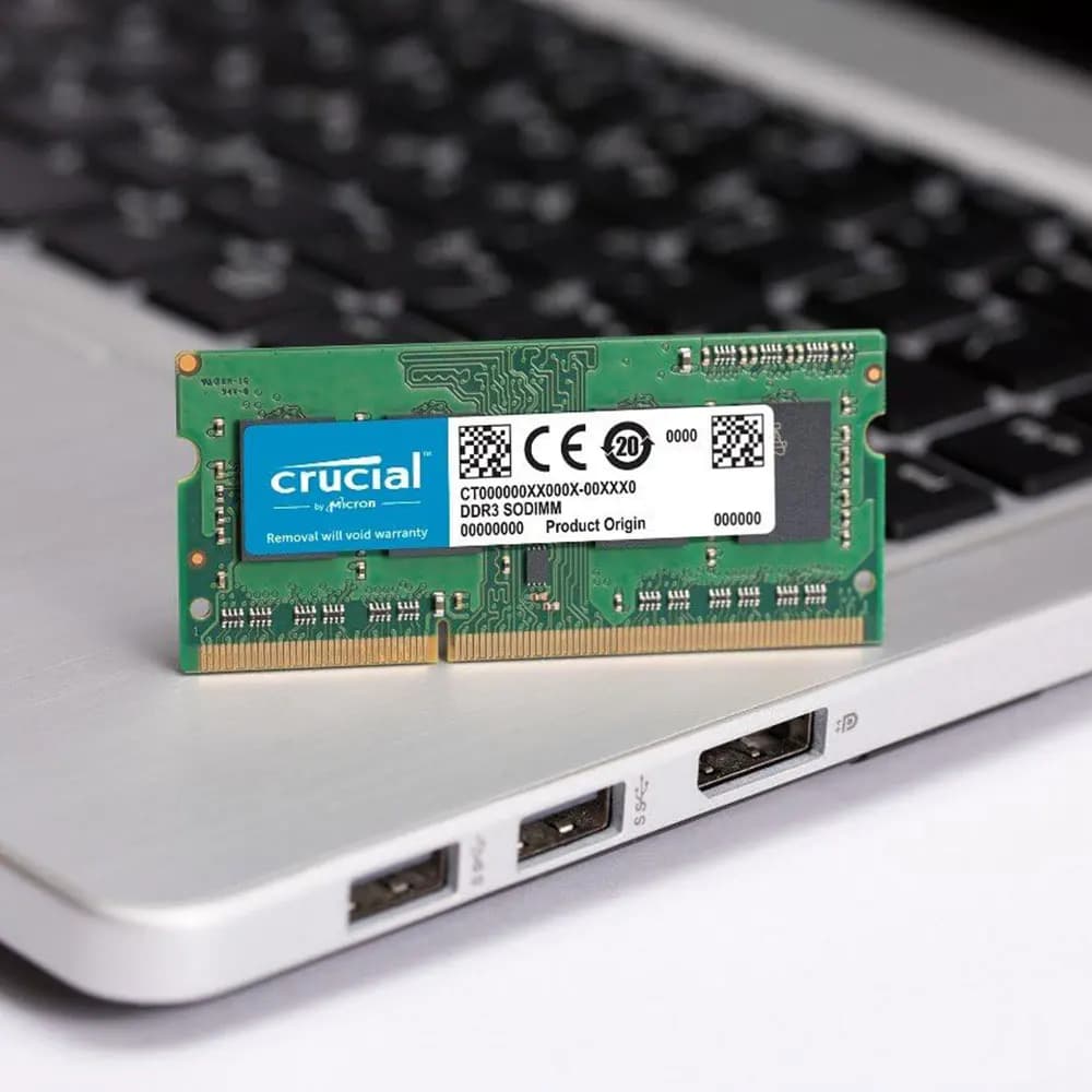 ذاكرة رام Crucial DDR3 DDR3L بسعة 8 جيجابايت و4 جيجابايت و2 جيجابايت بتردد 1066 ميجاهرتز و1333 ميجاهرتز و1600 ميجاهرتز PC3-12800 وPC3-10600 و204 دبابيس و1.35 فولت و1.5 فولت للابتوب SODIMM لاجهزة النوت بوك - 5
