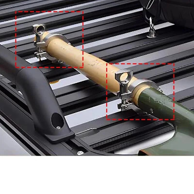 حامل مجارف M8 من الفولاذ المقاوم للصدأ لمنصة حامل سقف السيارة لحامل المجارف إكسسوارات سيارة معدنية موفرة للمساحة للشاحنة - 5