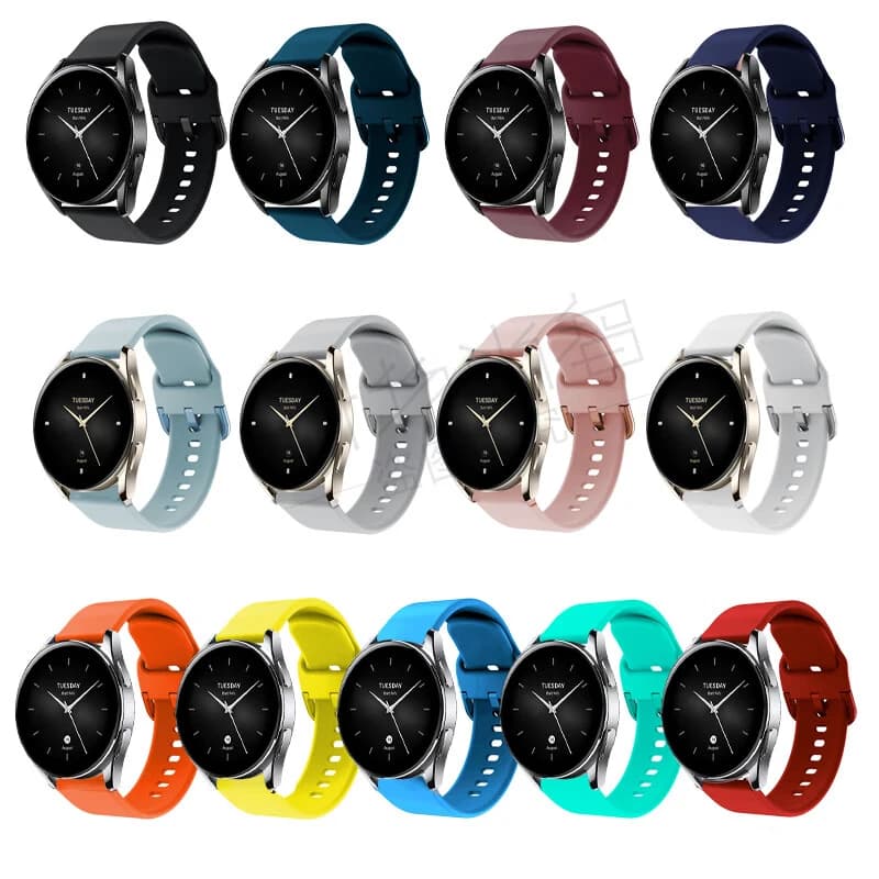 22mm Band for Xiaomi Watch Mi Color 2 S4 S3 S2 S1 Strap Replacement Smart watch Silicone Bracelet Belt Wristband correas S4 S1 - 2